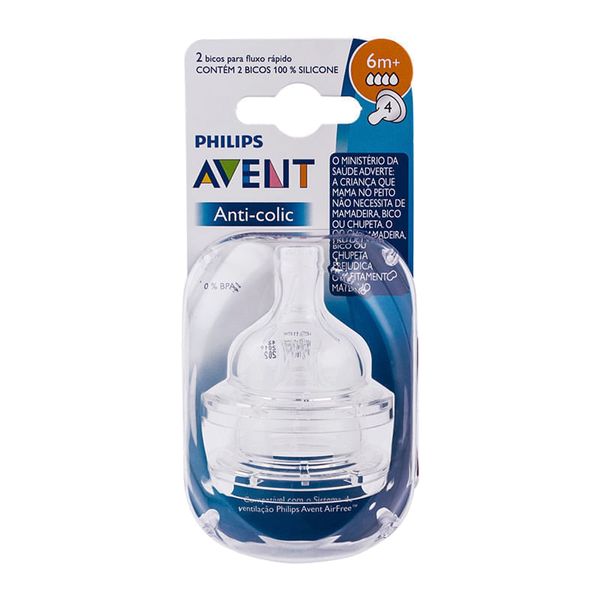 Bico de Mamadeira Avent Anti Colic 6+ Meses 2 Unidades
