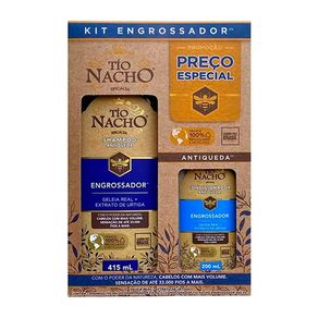 Kit Shampoo Antiqueda Tío Nacho Engrossador 415ml + Condicionador 200ml