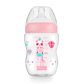 Mamadeira First Moments Fisher Price Rosa Algodão Doce 270ml
