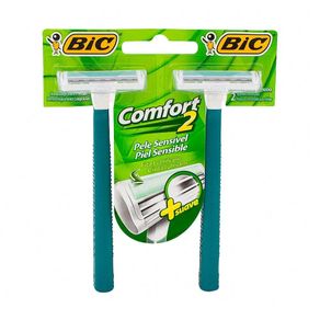 Barbeador Bic Comfort 2 Pele Sensível 2 Unidades