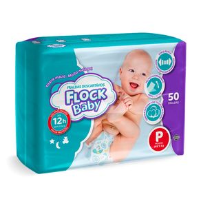 Fraldas Descartáveis Flock Baby P 50 Unidades