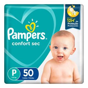 Fraldas Pampers Confort Sec P 50 Unidades