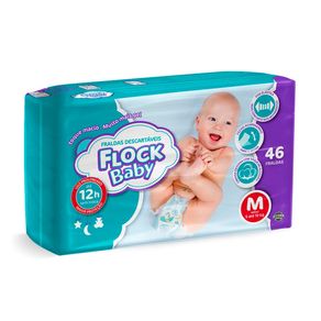 Fraldas Descartáveis Flock Baby M 46 Unidades