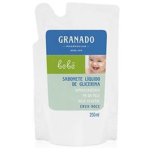 Sabonete Líquido de Glicerina Refil Granado Bebê Erva Doce 250ml
