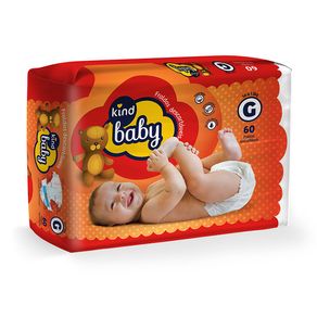 Fraldas Descartáveis Kind Baby G 60 Unidades