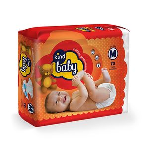 Fraldas Descartáveis Kind Baby M 70 Unidades