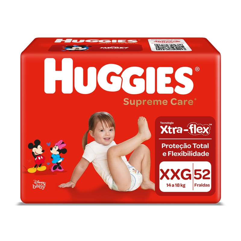 Fralda Huggies Supreme Care XXG 52 Unidades