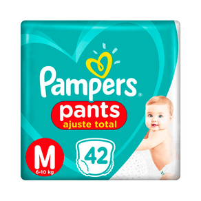 Fraldas Pampers Pants Ajuste Total M 42 Unidades