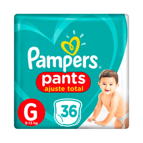 Fraldas Pampers Pants Ajuste Total G 36 Unidades