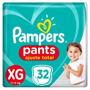 Fraldas Pampers Pants Ajuste Total XG 32 Unidades