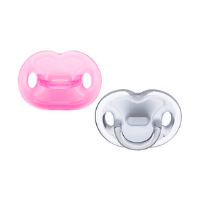 Chupeta Lolly Silicone Tamanho 2 (+6 Meses) Rosa 2 Unidades