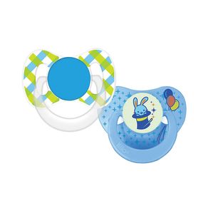 Kit Chupeta Lillo Dia e Noite 6+ Meses Azul 2 Unidades