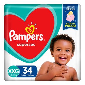 Fraldas Pampers Supersec XXG Embalagem Econômica 34 Unidades