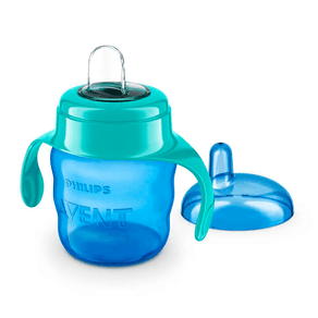 Copo Infantil Avent Silicone Azul 200ml