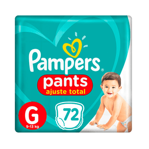 Fraldas Pampers Pants Ajuste Total G Embalagem Econômica 72 Unidades