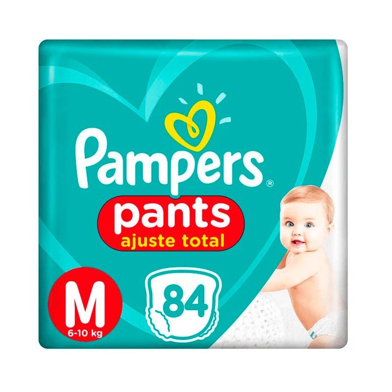 Fraldas Pampers Pants Ajuste Total M Embalagem Econômica 84 Unidades