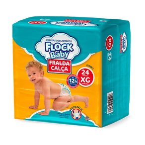 Fralda Calça Descartável Flock Baby XG 24 Unidades