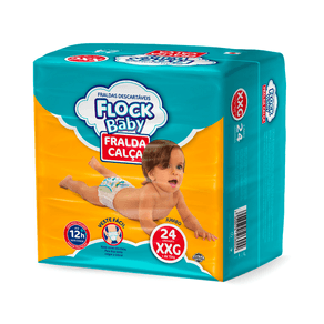 Fralda Calça Descartável Flock Baby XXG 24 Unidades