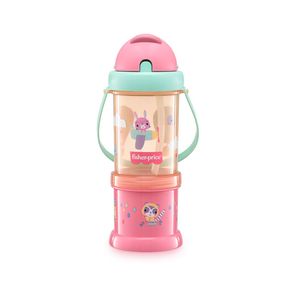 Copo Fisher Price Com Porta Snack Playful Rosa