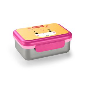 Lancheira Fisher Price Bento Box Aço Inox Hot Cold Rosa