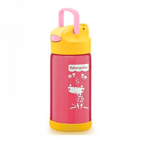 Copo Térmico Aço Inox Fisher Price Hot Cold Rosa Candy Cane
