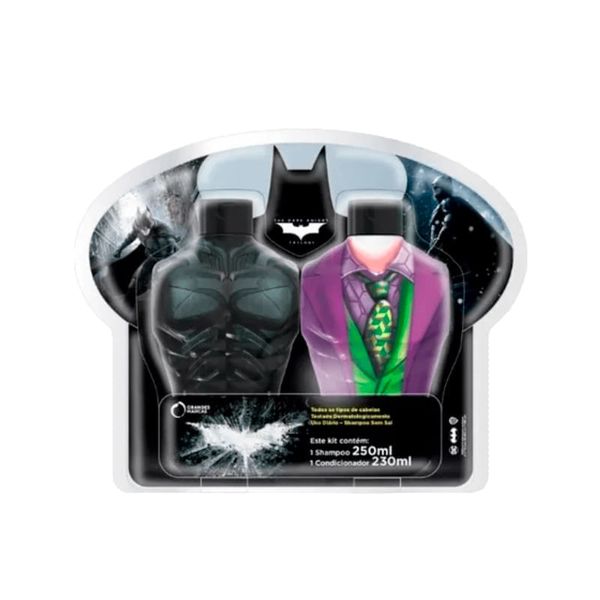 Kit Shampoo Biotropic Batman 250ml + Condicionador Biotropic Coringa 230ml