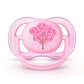 Chupeta Philips Avent Ultra Air 0-6 Meses Rosa Decorada 1 Unidade