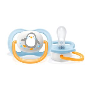 Chupeta Ultra Air Philips Avent 0-6 Meses Pinguim Azul 1 Unidade