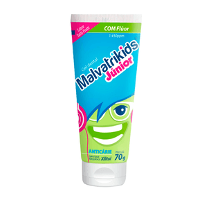 Gel Dental Infantil Malvatrikids Júnior Com Flúor Anticárie Sabor Tutti-Frutti 70g