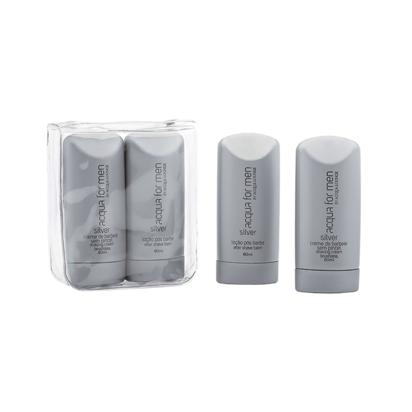 Creme de Barbear Acqua For Men Sem Pincel By Acqua Lounge Silve 80ml 2 Unidades