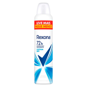 Desodorante Antitranspirante Aerosol Rexona Cotton Dry 250ml