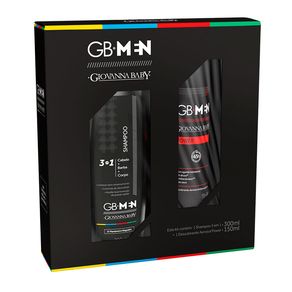 Kit Shampoo GB-Men 3em1 com 300ml + Desodorante Aerosol Antiperspirante GB-Men Power 150ml