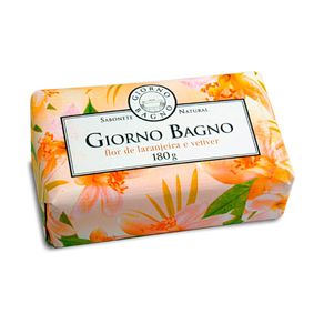 Sabonete Natural em Barra Giorno Bagno Flor de Laranjeira e Vetiver 180g