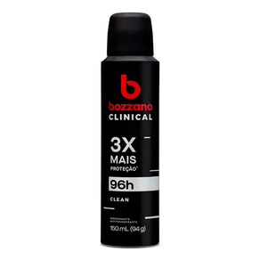 Desodorante Antitranspirante Aerossol Masculino Clinical Bozzano Clean 150ml