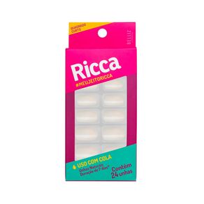 Unhas Postiças Ricca Naturais Quadrado Curto