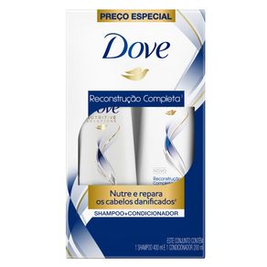 Kit Shampoo Dove Reconstrução Completa 400ml + Condicionador Dove Reconstrução Completa 200ml