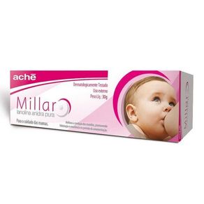 Pomada Hidratante Para os Seios Millar Lanolina Anidra Pura 30g