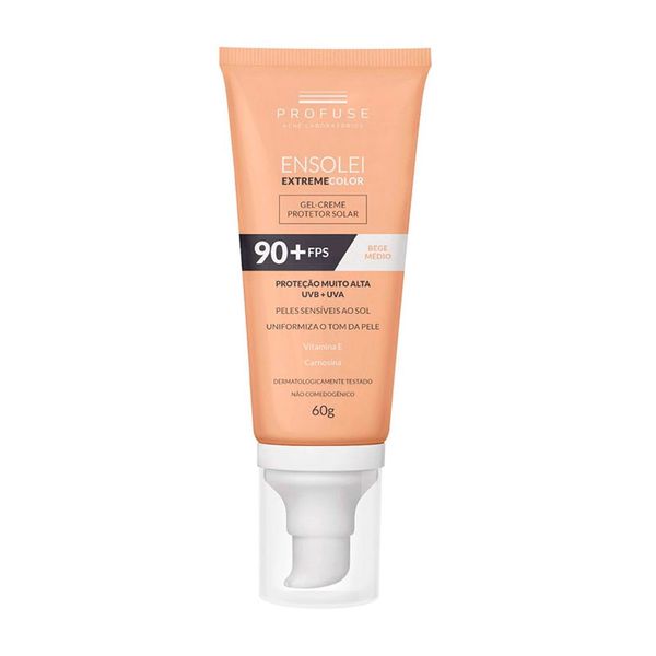 Protetor Solar Facial Profuse Ensolei Extreme Color FPS90 Bege Médio 60g