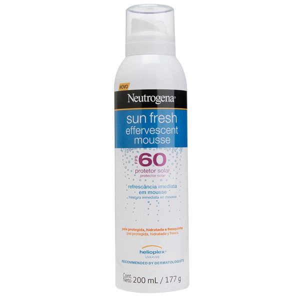 Protetor Solar Neutrogena Sun Fresh Mousse Efervescente FPS60 200ml