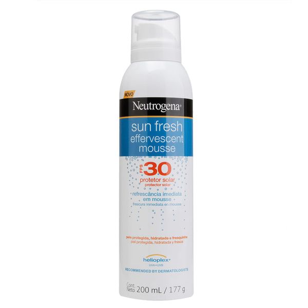 Protetor Solar Neutrogena Sun Fresh Mousse Efervescente FPS30 200ml