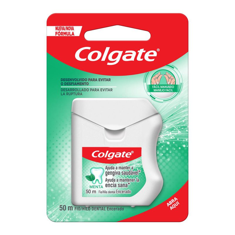 Fio Dental Encerado Colgate Sabor Menta 50 Metros