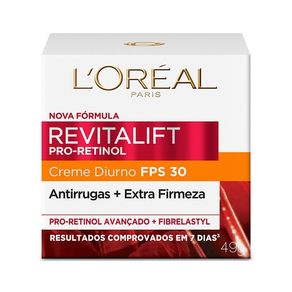 Creme Hidratante Facial Anti-idade L'Oréal Paris Revitalift Pro-Retinol Diurno FPS30 49g