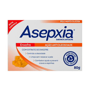 Sabonete em Barra Asepxia Enxofre Ação Antioleosidade 80g