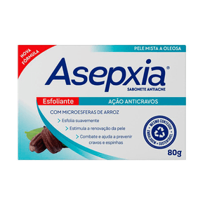 Sabonete em Barra Asepxia Esfoliante Ação Anticravos 80g