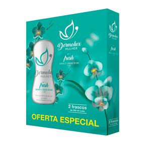 Kit Sabonete Líquido Íntimo Dermolux Mulher Fresh 2 Unidades 200ml