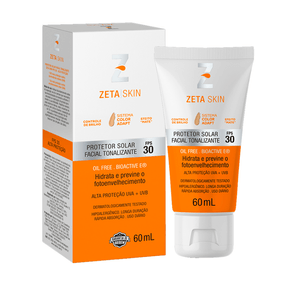 Protetor Solar Facial Tonalizante Zeta Skin Color Adapt FPS30 60ml