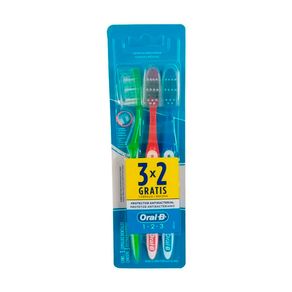 Escova Dental Oral-B 123 Limpeza Brilhante 3 Unidades