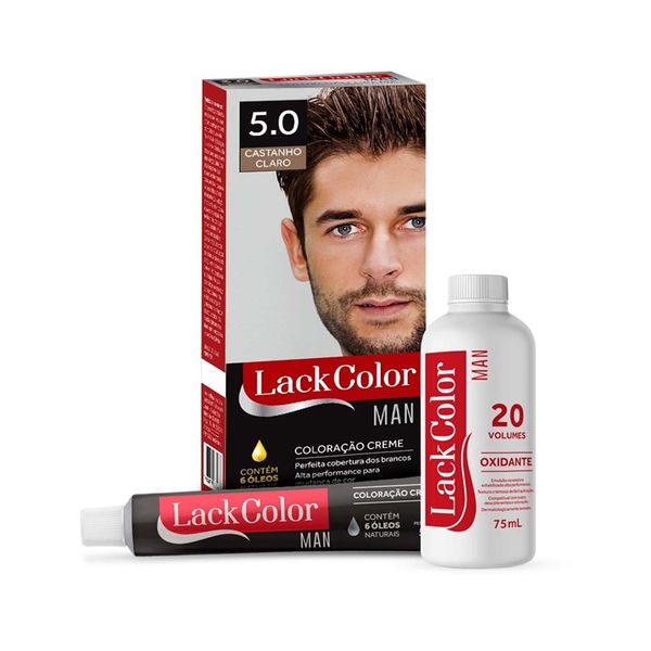 Coloração Creme Lack Color Man 5.0 Castanho Claro