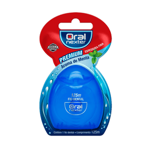 Fio Dental Premium Oral Nexter Fino Sabor Menta 125m