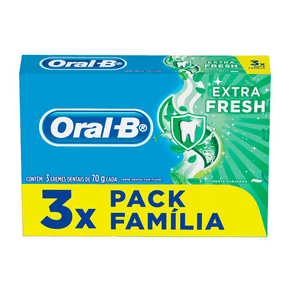 Kit Creme Dental Oral-B Escudo Extra Fresh 70g 3 Unidades